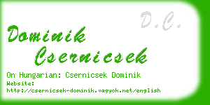 dominik csernicsek business card